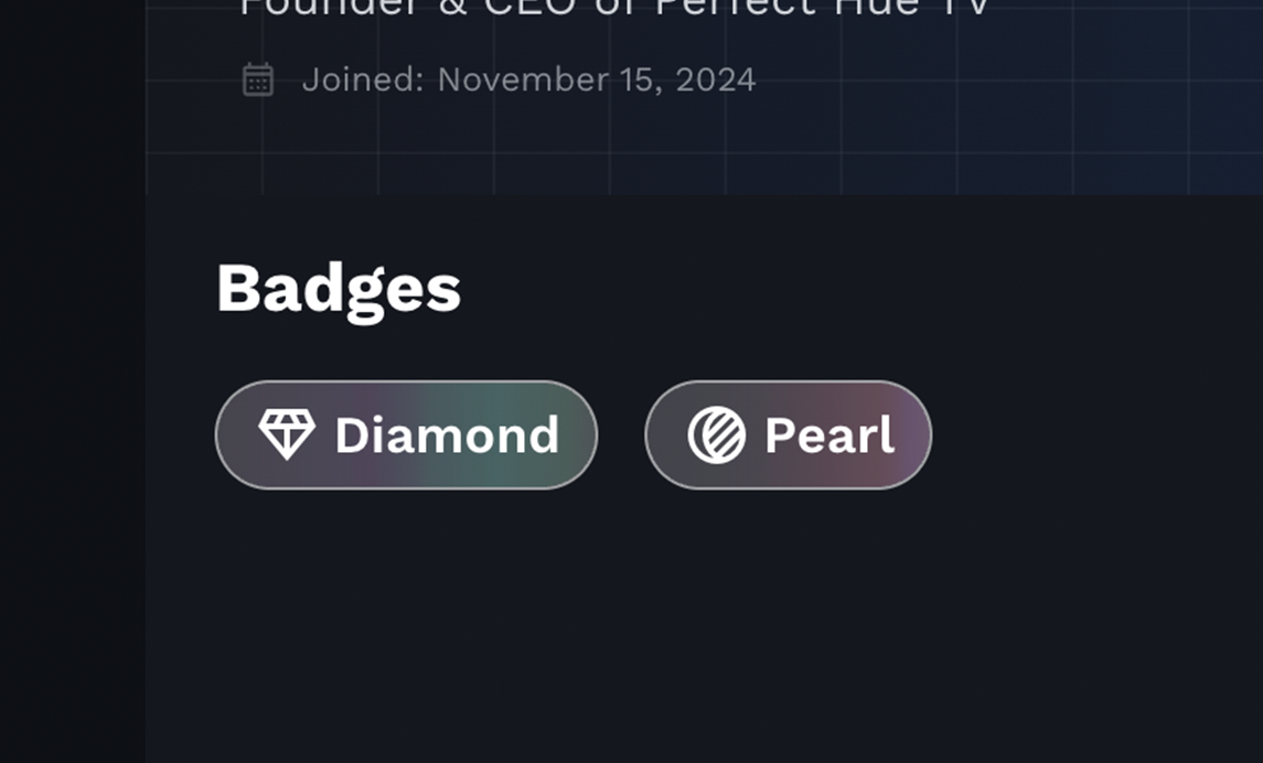 PerfectHue Diamond & Pearl Badges Screenshot